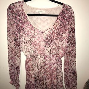 Pink Snakeskin Romper